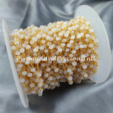 White Agate Rosary Chain, Body Chain, Jewelry Making Chain, Women Chain, Necklace Chain, Gold Plated Rosary Chain – SELLING BY FOOT